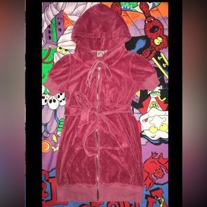 Vintage Pink Juicy Couture Hoodie Sweatshirt Dress - M